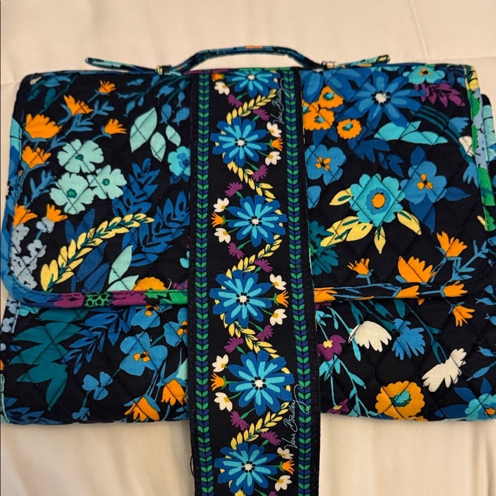 Vera Bradley Quilted Floral Diaper Changing Pad Travel Mat Midnight Blues
